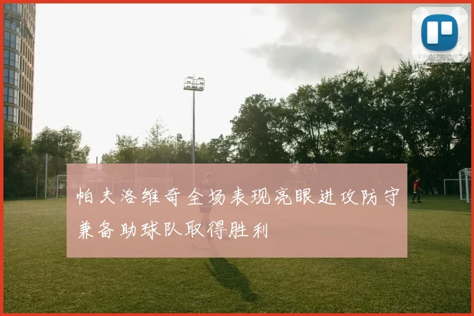 帕夫洛维奇全场表现亮眼进攻防守兼备助球队取得胜利